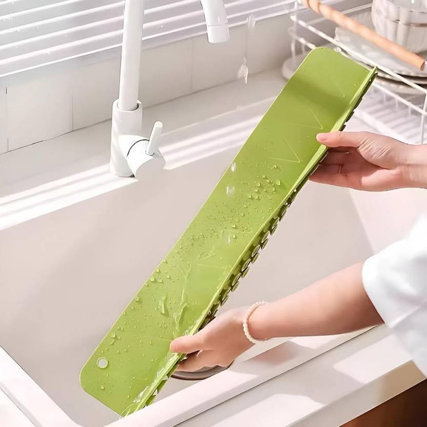 Anti-Splash Sink Splash Guard with Flexible Silicone Design – Water Stopper for Kitchen & Bathroom Sinks