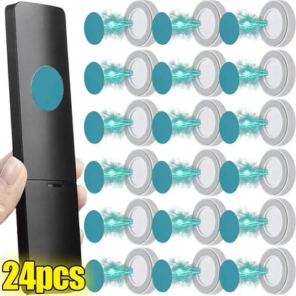 No Drill Magnetic Remote Holder - Wall Mount for TV/AC/DVD Remotes, White Space-Saving Design
