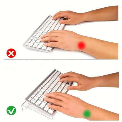 Minimalist Acrylic Keyboard Riser - Ergonomic Desk Lift for Clean Workspace.