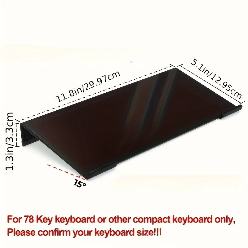 Minimalist Acrylic Keyboard Riser - Ergonomic Desk Lift for Clean Workspace.