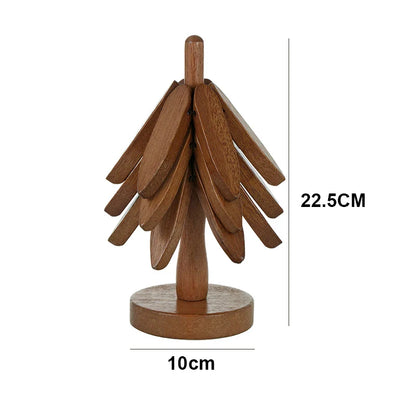 Heat Resistant Wooden Tree-Shaped Trivets