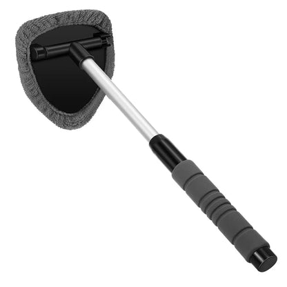 Telescopic Car Window Windshield Cleaning Brush Set Microfiber Window Glass Cleaner Car Window Cleaner Scraping Mist Eliminator