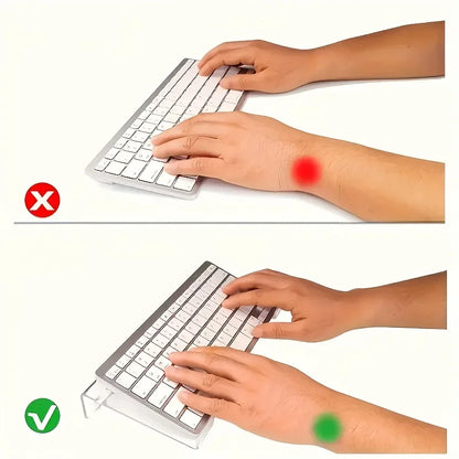 Minimalist Acrylic Keyboard Riser - Ergonomic Desk Lift for Clean Workspace.