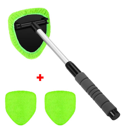 Telescopic Car Window Windshield Cleaning Brush Set Microfiber Window Glass Cleaner Car Window Cleaner Scraping Mist Eliminator