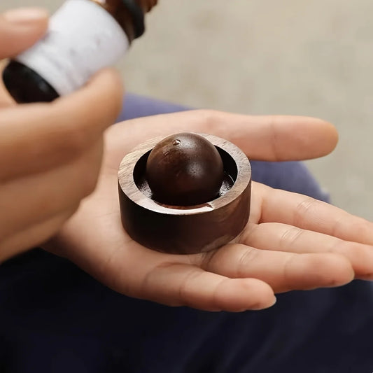 Wooden Essential Oil Diffuser - Mini Cute Natural Fragrance Diffuser for Car, Bedroom & Bathroom