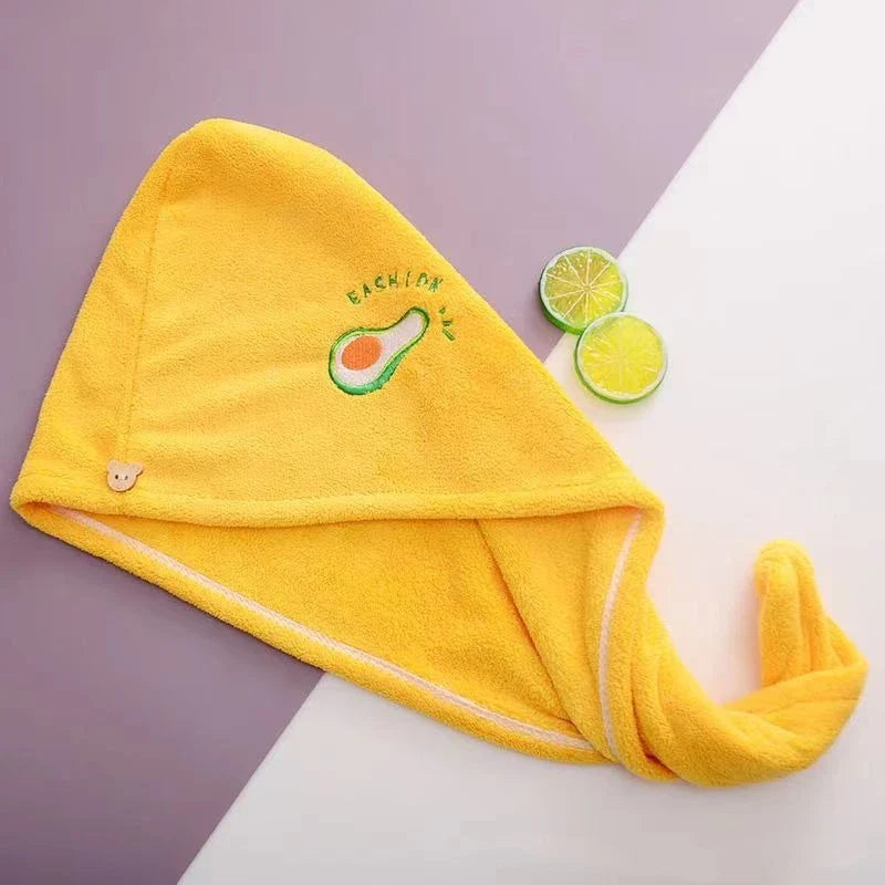 1PC Microfiber Hair Drying Cap – Quick-Dry Coral Fleece Towel Turban, Soft Shower Bandana Cap for Women & Men